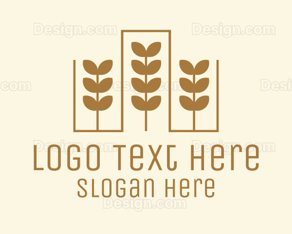 Golden Wheat Crop Logo