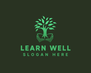 Learning Book Tree logo design