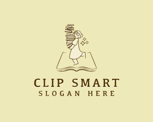 Smart Woman Librarian logo design