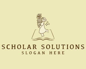 Smart Woman Librarian logo design