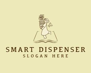 Smart Woman Librarian logo design