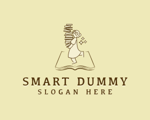 Smart Woman Librarian logo design