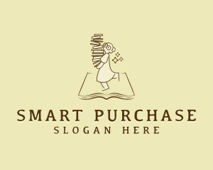 Smart Woman Librarian logo design