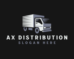 Truck Courier Transportation logo design