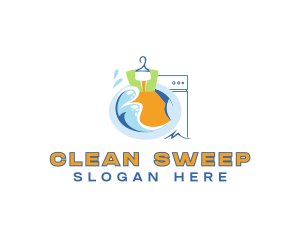 Clean Laundry Dress logo design