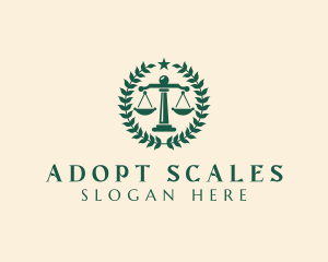 Attorney Justice Scale  logo design