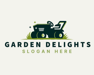 Lawn Mower Grass Cutter logo design