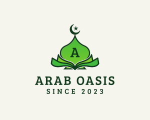 Moon Star Mosque Temple  logo design