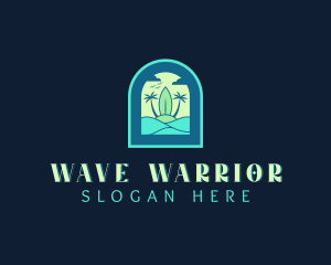 Tropical Surfboard Beach logo