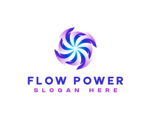 Wind Flow Exhaust logo design