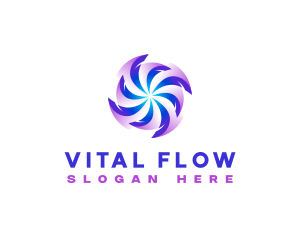 Wind Flow Exhaust logo design