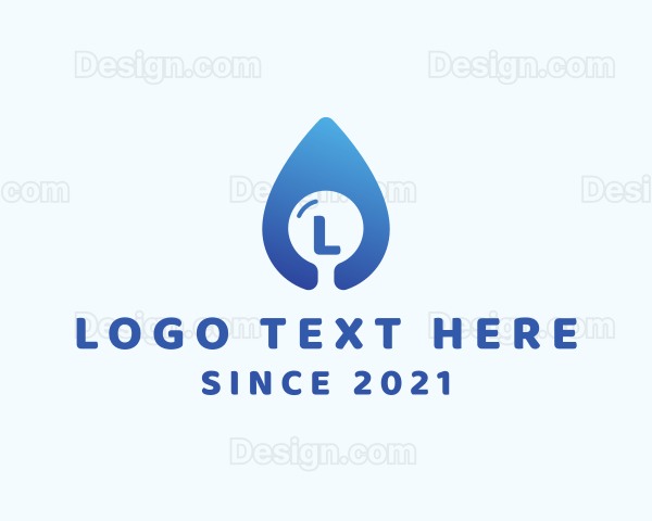 Water Droplet Plumbing Logo