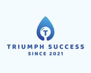 Water Droplet Plumbing Logo