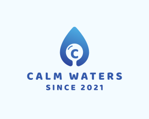 Water Droplet Plumbing logo design