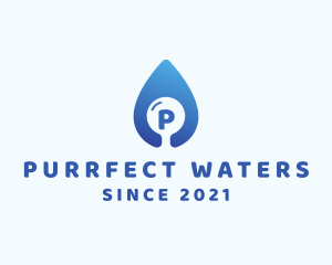 Water Droplet Plumbing logo design