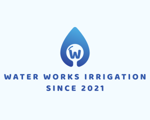 Water Droplet Plumbing logo design