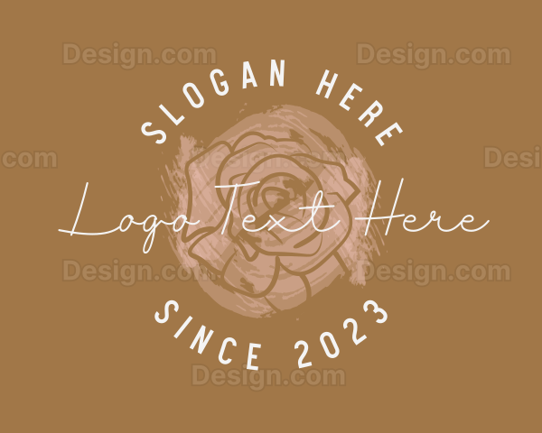 Feminine Rose Wordmark Logo