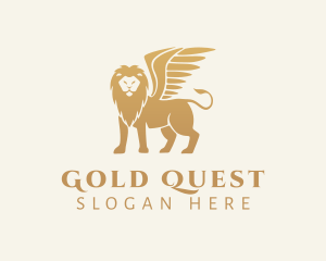 Gold Creature Griffin logo design