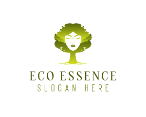 Woman Eco Tree logo design