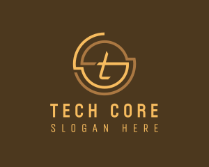 Modern Tech Letter T logo design