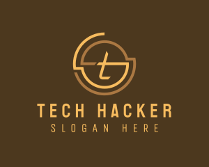 Modern Tech Letter T logo design