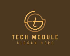 Modern Tech Letter T logo design