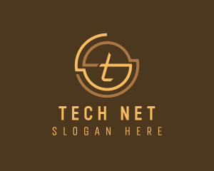 Modern Tech Letter T logo design