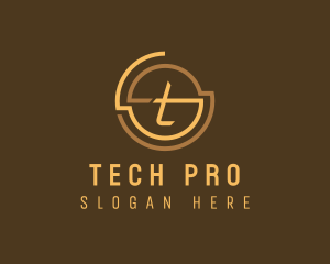 Modern Tech Letter T logo design