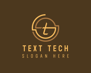 Modern Tech Letter T logo design