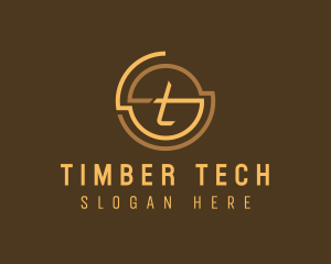 Modern Tech Letter T logo design