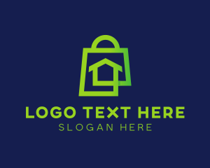 Shopping - Home Shopping Bag logo design