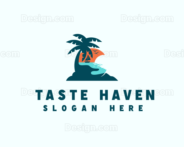 Sunset Island Beach Logo