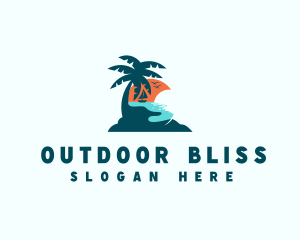 Sunset Island Beach  logo design