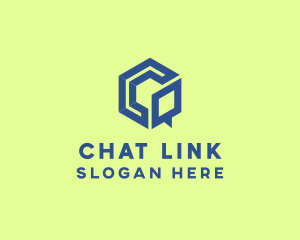 Hexagon Chat Messaging Application logo design