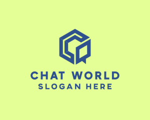 Hexagon Chat Messaging Application logo design