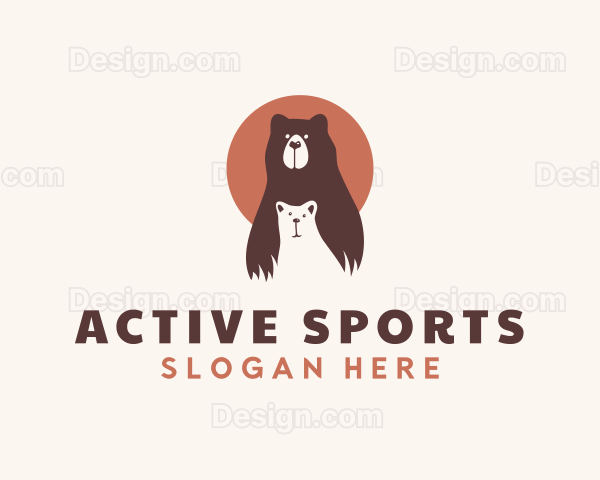 Bear Cub Animal Logo