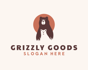 Bear Cub Animal logo design