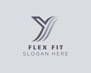 Swoosh Gradient Letter Y logo design