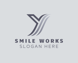 Swoosh Gradient Letter Y logo design