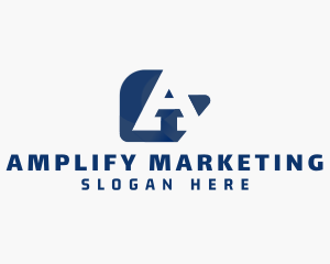 Media Advertising Letter A logo