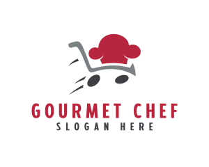 Chef Hat Shopping Cart logo design