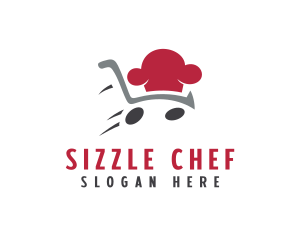 Chef Hat Shopping Cart logo design