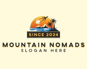 Mountain Beach Getaway logo design