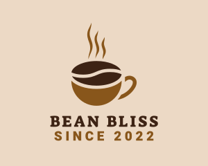 Hot Coffee Bean logo design