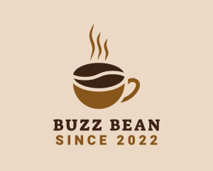 Hot Coffee Bean logo design