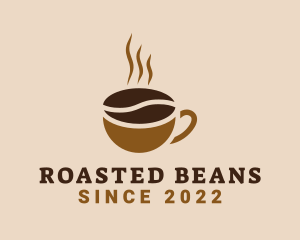 Hot Coffee Bean logo design