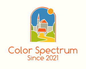 Colorful Medieval Castle  logo design