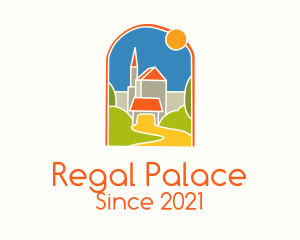 Colorful Medieval Castle  logo design