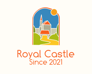 Colorful Medieval Castle  logo design