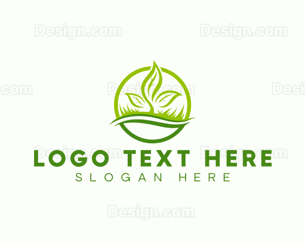 Leaf Grass Lawn Logo